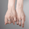 Couple Ring Sterling Silver 925 Dripping Oil Retro Creative Design