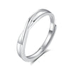 Couple Ring 925 Sterling Silver Geometric Design