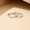 Couple Ring 925 Sterling Silver Geometric Design