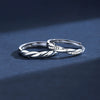 Couple Ring 925 Sterling Silver Geometric Style