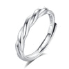 Couple Ring 925 Sterling Silver Geometric Style