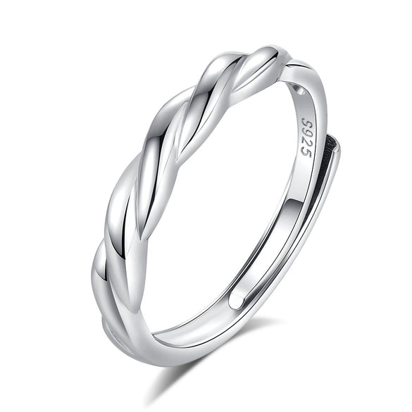 Couple Ring 925 Sterling Silver Geometric Style