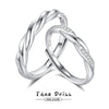 Couple Ring 925 Sterling Silver Geometric Style