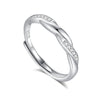 Couple Ring 925 Sterling Silver Geometric Style
