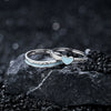 Couple Ring 925 Sterling Silver Heart Shape Electroplated Jewelry