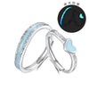 Couple Ring 925 Sterling Silver Heart Shape Electroplated Jewelry