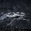 Couple Ring 925 Sterling Silver Niche Geometric Electroplated