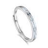 Couple Ring 925 Sterling Silver Niche Geometric Electroplated
