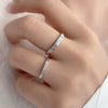 Couple Ring 925 Sterling Silver Niche Geometric Electroplated