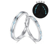 Couple Ring 925 Sterling Silver Niche Geometric Electroplated
