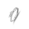 Couple Ring 925 Sterling Silver Wheat Ear Flowers Diamond Style