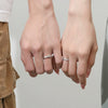 Couple Ring 925 Sterling Silver Wheat Ear Flowers Diamond Style