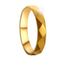 Couple Ring Titanium Steel Geometric Hammer Pattern Electroplating Hand Ornament