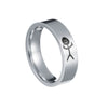 Couple Ring Titanium Steel Stickman Geometric Pattern Electroplated