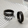 Couple Rings Stainless Steel Geometric Electroplating Zircon Jewelry