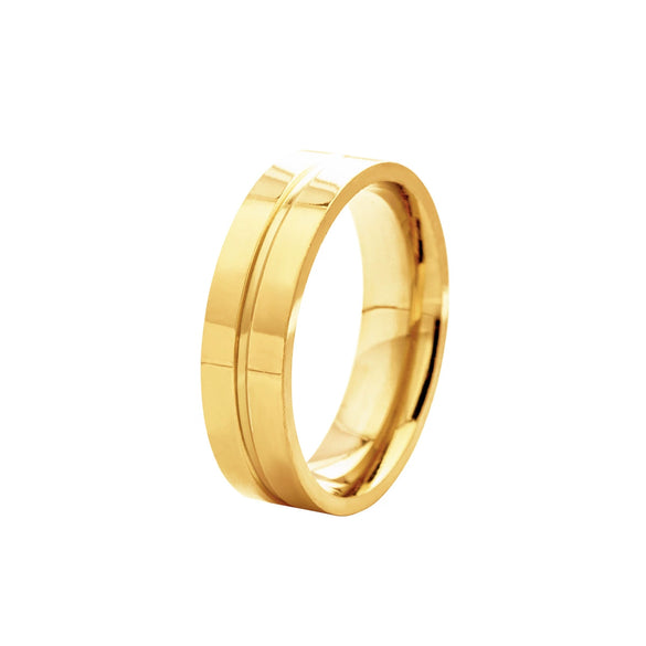 Couple Rings Stainless Steel Geometric Electroplating Zircon Jewelry