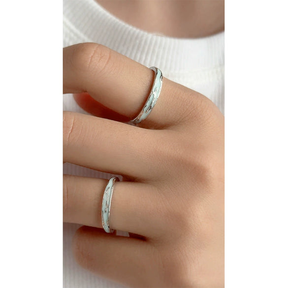 Couple Rings 925 Sterling Silver Electroplating Luminous Jewelry