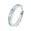 Couple Rings 925 Sterling Silver Electroplating Luminous Jewelry