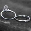 Couple Set Ring Copper Geometric Zircon Style