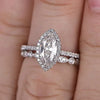 Couple Set Ring Copper Geometric Zircon Style