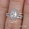 Couple Set Ring Copper Geometric Zircon Style