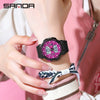 Couple Sports Watch Simple Dual Display Multifunction Luminous Waterproof Digital Watch With Abs Case Acrylic Mirror And Tpu Strap Round Dial