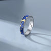 Couple Style Sterling Silver Geometric Ring With Electroplating