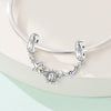 Couple Sun Moon Safety Chain Charm Hanging Beads Diy Jewelry Accessories Bracelet Necklace Silver Plated Dripping Oil Original Design