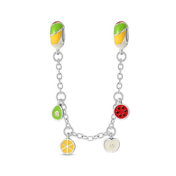 Couple Sun Moon Safety Chain Charm Hanging Beads Diy Jewelry Accessories Bracelet Necklace Silver Plated Dripping Oil Original Design