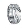 Couple Titanium Steel Ring Geometric Pattern Polish Style