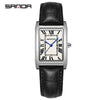 Couple Vintage Square Quartz Watches Waterproof Zinc Alloy Case Stainless Steel Buckle Mineral Tempered Glass Mirror