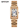 Couple Vintage Square Quartz Watches Waterproof Zinc Alloy Case Stainless Steel Buckle Mineral Tempered Glass Mirror