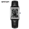 Couple Vintage Square Quartz Watches Waterproof Zinc Alloy Case Stainless Steel Buckle Mineral Tempered Glass Mirror