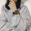 Couple Watch Alloy Case Imitation Leather Strap Square Dial Leisure Style
