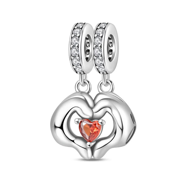 Couple Wings Heart Puzzle Charm Pendant Beads Diy Jewelry Bracelet Accessories Copper Silver Plated Dripping Oil Style