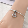 Couple Wings Heart Puzzle Charm Pendant Beads Diy Jewelry Bracelet Accessories Copper Silver Plated Dripping Oil Style
