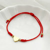Couple Woven Red Rope Stainless Steel Heart Shape Love Bracelet Electroplated