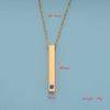 Couples Cuboid Stainless Steel Necklace With Geometric Pattern And Electroplating Treatment