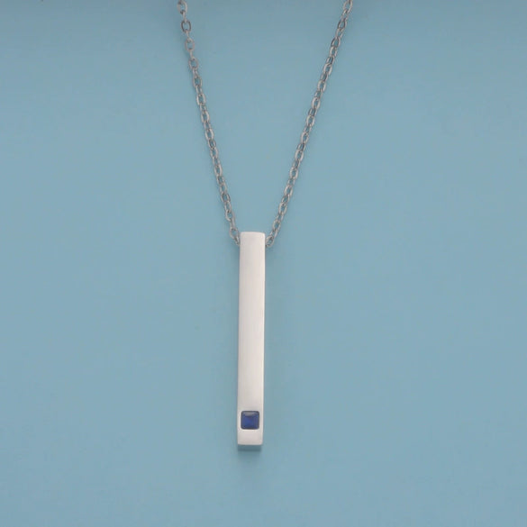 Couples Cuboid Stainless Steel Necklace With Geometric Pattern And Electroplating Treatment