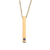 Couples Cuboid Stainless Steel Necklace With Geometric Pattern And Electroplating Treatment