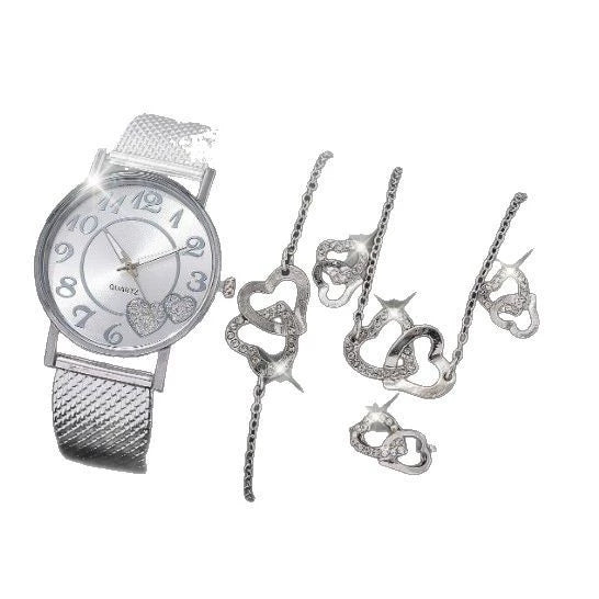 Couple's Leisure Style Alloy Watch With Round Dial