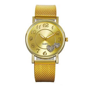 Couple's Leisure Style Alloy Watch With Round Dial