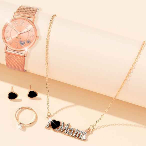Couple's Leisure Style Alloy Watch With Round Dial