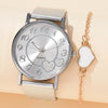 Couple's Leisure Style Alloy Watch With Round Dial