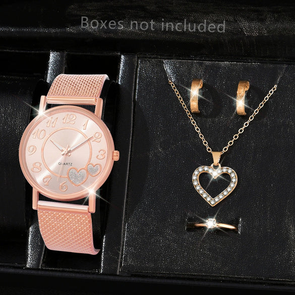 Couple's Leisure Style Alloy Watch With Round Dial