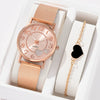 Couple's Leisure Style Alloy Watch With Round Dial
