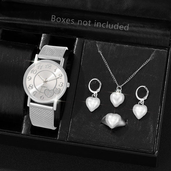 Couple's Leisure Style Alloy Watch With Round Dial