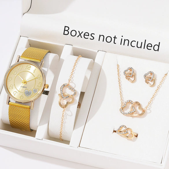 Couple's Leisure Style Alloy Watch With Round Dial