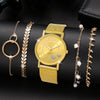 Couple's Leisure Style Alloy Watch With Round Dial