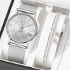 Couple's Leisure Style Alloy Watch With Round Dial